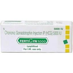 Fertigyn 5000 IU - HCG - Human Chorionic Gonadotropin - Sun Pharma, India